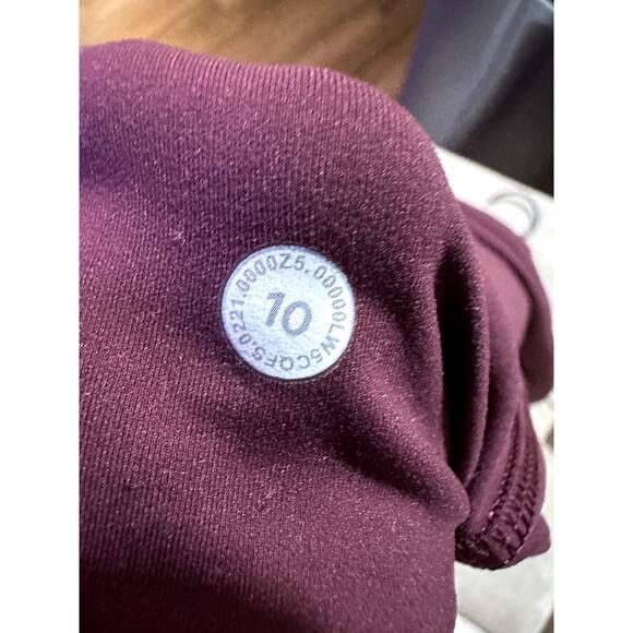 Lululemon Invigorate High-Rise Tight 25" Size 10 Red Merlot - Picture 9 of 9